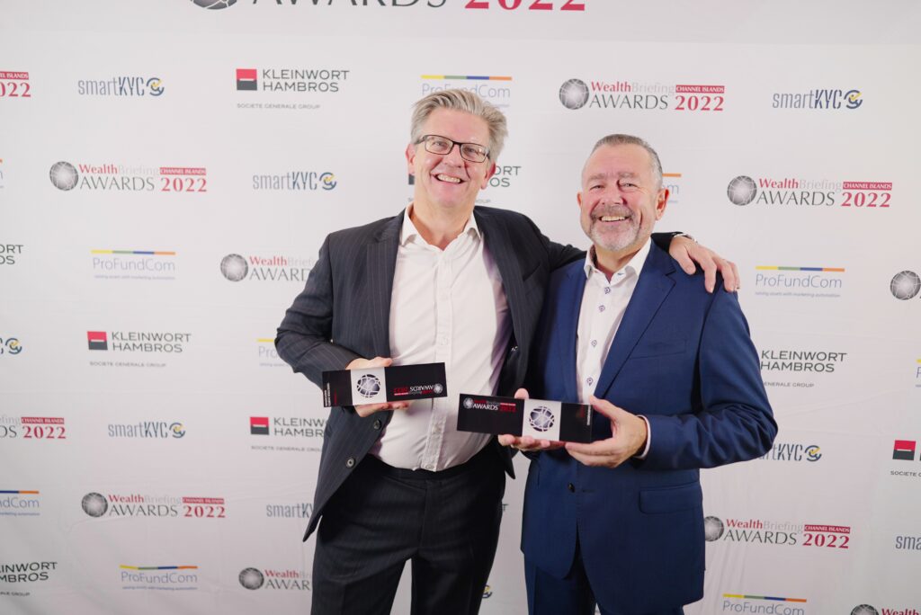 Quantios (formerly TrustQuay) award for Best Onboarding Solution. WealthBriefing Channel Islands for entity management SaaS