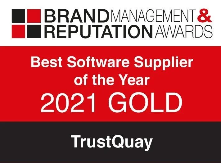 Quantios (formerly TrustQuay) award Best Software Supplier of the Year 2021 - Brand Management Awards for TCSP software.