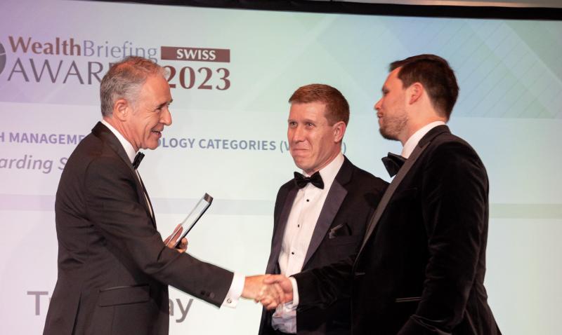 Quantios (formerly TrustQuay) awarded Best Onboarding Solution 2023 at Wealthbriefing Switzerland for TCSP SaaS software.